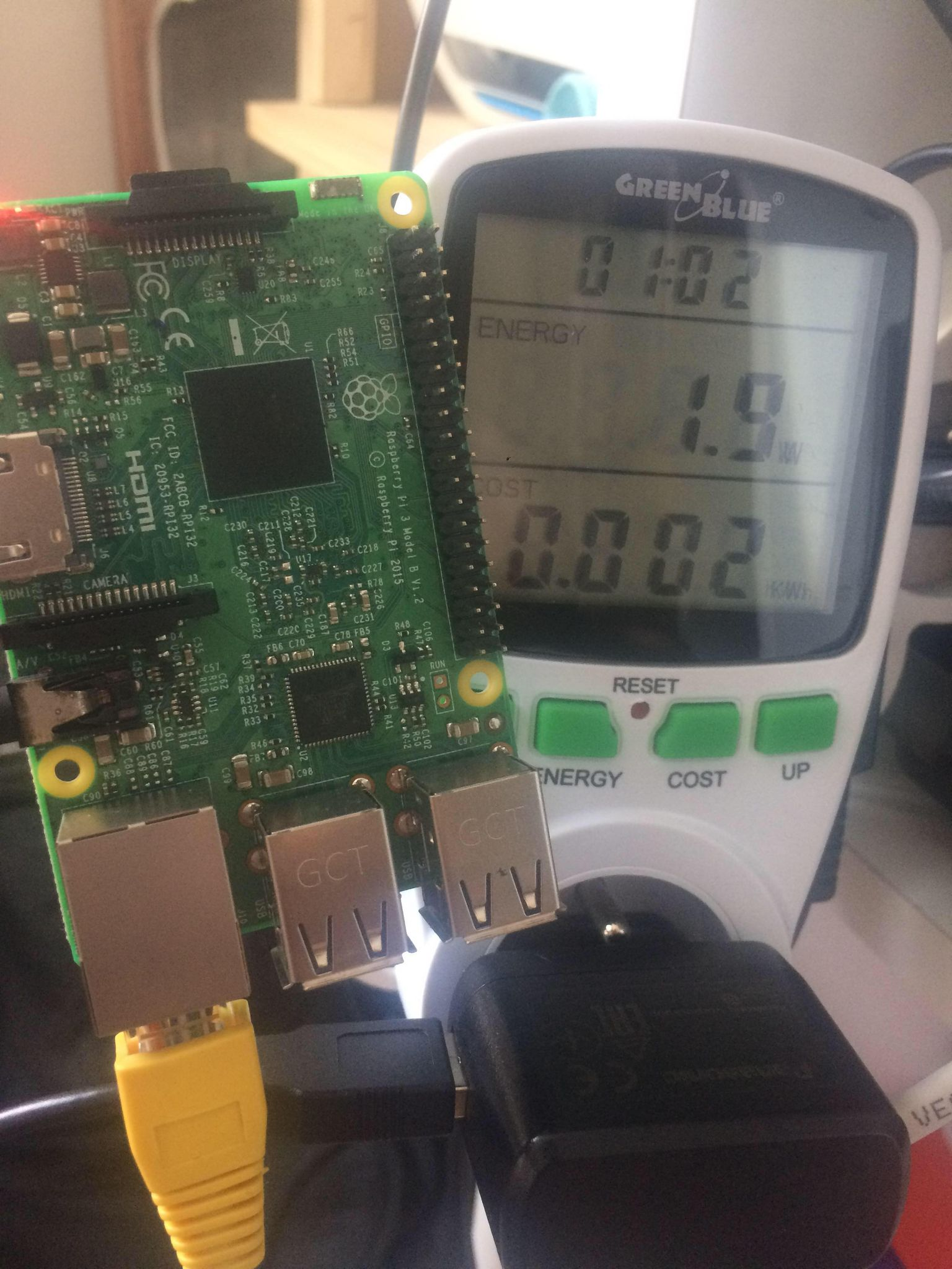 Image : Installation du Raspberry Pi avec le Wattmètre
